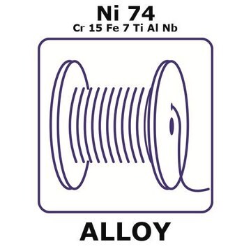 Inconel&#174; X750 - heat resisting alloy, Ni74Cr15Fe7TiAlNb 5m wire, 1.0mm diameter, annealed