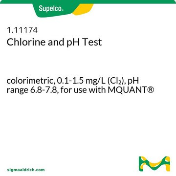 Ensayo de cloro y de pH colorimetric, 0.1-1.5&#160;mg/L (Cl2), pH range 6.8-7.8, for use with MQUANT&#174;