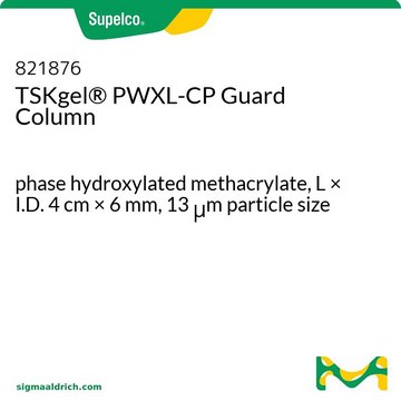 Colonne de garde TSKgel&#174;&nbsp;PWXL-CP phase hydroxylated methacrylate, L × I.D. 4&#160;cm × 6&#160;mm, 13&#160;&#956;m particle size