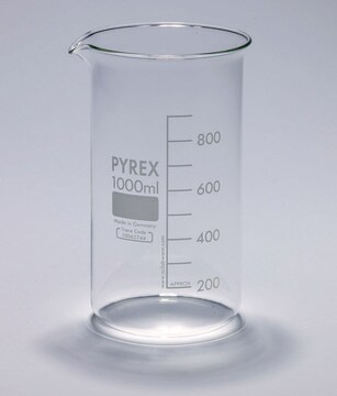 Pyrex&#174; Berzelius beakers, graduated, tall form with spout, with printed trace code 100&#160;mL