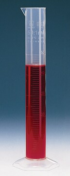 BRAND&#174; graduated cylinder, PP, with blue printed scale or embossed scale volume 50&#160;mL, embossed scale: yes