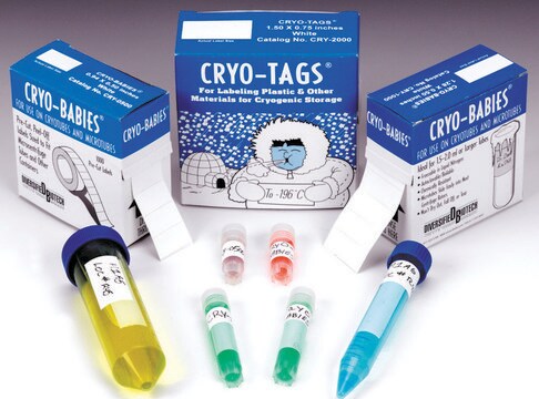 Cryo-Tags&#174; 标签 blue, L × W 1.50&#160;in. × 0.75&#160;in., pkg of 1000&#160;ea per roll