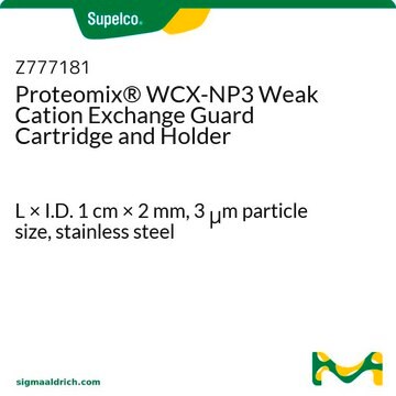 Proteomix&#174; WCX-NP3 Weak Cation Exchange Guard Cartridge and Holder L × I.D. 1&#160;cm × 2&#160;mm, 3&#160;&#956;m particle size, stainless steel