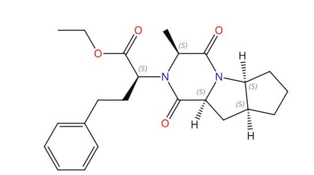 Ethyl (2S)2-[(3S,5aS,8aS, 9aS)-3-methyl-1,4-dioxodecahydro-1H-cyclopenta[e]pyrrolo[1,2-a]pyrazin-2-yl]-4-phenylbutanoate pharmaceutical secondary standard, certified reference material