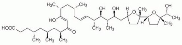 Ionomycin, freie Säure, Streptomyces conglobatus Ionomycin, Free Acid, Streptomyces conglobatus, CAS 56092-81-0, is a highly specific for divalent cations and more effective than A23187 (Cat. No. 100105) as a mobile ion carrier for Ca2+.