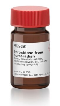 Peroxidasa from horseradish Type I, essentially salt-free, lyophilized powder, &#8805;50&#160;units/mg solid (using pyrogallol)