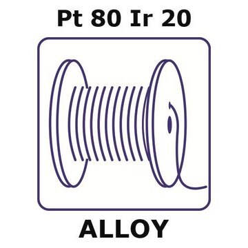 Platinum-iridium alloy, Pt80Ir20 0.5m wire, 0.1mm diameter, as drawn