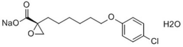 Etomoxir InSolution, &#8805;98%, 50 mM aqueous solution, shown to inhibit carnitine palmitoyltransferase (CPT)-1 and DGAT activity