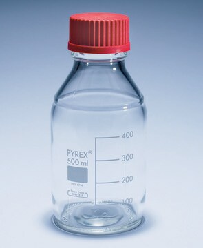 Pyrex&#174; Media-Lab Bottles, with high temperature cap and pouring ring, with printed trace code capacity 2000&#160;mL