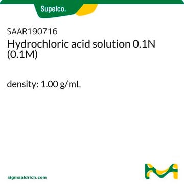 Hydrochloric acid solution 0.1N (0.1M) density: 1.00&#160;g/mL