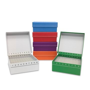 MTC&#8482; Bio FlipTop&#8482; Freezer Box With Hinged Lid cardboard, blue, to hold, 81 x cryovials, pkg of 5&#160;ea