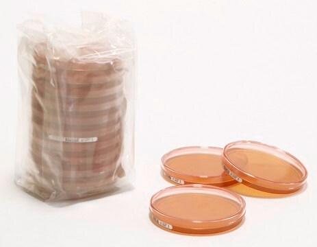 Sabouraud-Dextrose-Agar Sodium thiosulphate, Tween&#174;, Histidine, Lecithin, lid, ICR: non lockable 30 mL, plate diam. 90&#160;mm, sterile; irradiated, triple packed of 20 or 120 plates, suitable for air monitoring