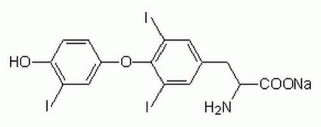 L-3,3&#8242;,5-Triiodothyronine, Sodium Salt Stimulates respiratory activity at the mitochondrial level.