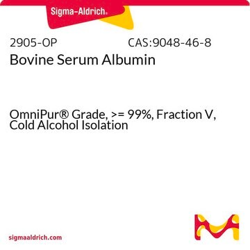 Rinderserumalbumin OmniPur&#174; Grade, &gt;= 99%, Fraction V, Cold Alcohol Isolation