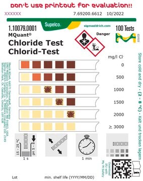 Ensayo de cloruros colorimetric, 500-3000&#160;mg/L (Cl-), MQuant&#174;