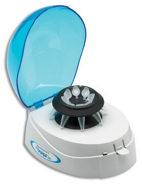 MyFuge&#8482; mini centrifuge green lid, with 2 rotors, AC/DC input 100 - 240 V AC, UK plug