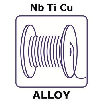 Superconducting composite wire alloy, NbTi+Cu 50m wire, 0.4mm diameter, copper/superconductor ratio 1.35:1 by volume