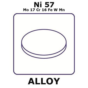 Hastelloy&#174; C276 - heat resisting alloy, Ni57Mo17Cr16FeWMn foil, 50mm disks, 0.075mm thickness, hard