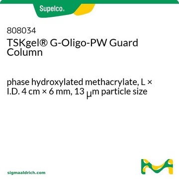 TSKgel&#174; G-Oligo-PW Guard Column phase hydroxylated methacrylate, L × I.D. 4&#160;cm × 6&#160;mm, 13&#160;&#956;m particle size