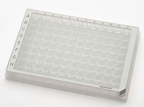 Eppendorf&#174; Microplate 96/V-PP sterile, V-bottom clear wells, white border, pack of 240&#160;plates (10 bags × 24 plates)