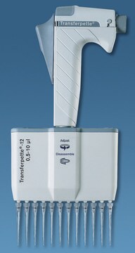 BRAND&#174; Transferpette&#174; 12-channel, digital adjustable pipette volume 30-300&#160;&#956;L, accuracy: 0.6%, precision: 0.3%