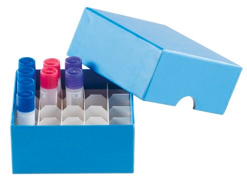 True North cardboard cyrogenic vial storage box Holds 25 x 2 mL tubes, pk of 10