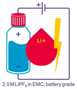 Lithium hexafluorophosphate solution in ethylmethyl carbonate, 2.0 M LiPF6 EMC, battery grade