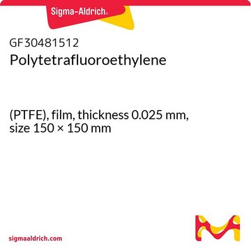 Polytetrafluoroethylene (PTFE), film, thickness 0.025&#160;mm, size 150 × 150&#160;mm