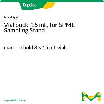 Vial puck, 15 mL, for SPME Sampling Stand made to hold 8 × 15 mL vials