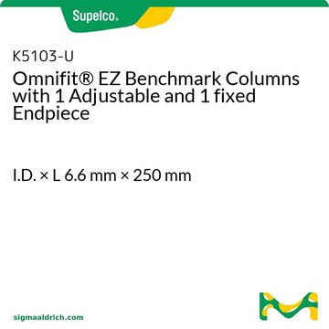 Omnifit&#174; EZ Benchmark Columns with 1 Adjustable and 1 fixed Endpiece I.D. × L 6.6&#160;mm × 250&#160;mm