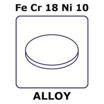 不锈钢-AISI 304 合金，FeCr18Ni10 foil, 4mm disks, 0.01mm thickness