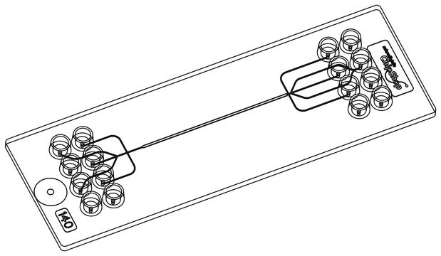 Droplet generator chip - One channel design Fluidic 163, COC