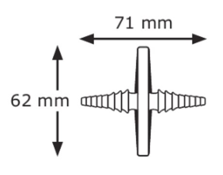 Millex&#8482; hydrophober PTFE-Belüftungsfilter pore size 1.0&#160;&#956;m, diam. 50&#160;mm, non-sterile, 1/4-1/2 in. hose barb, sterilization compatible with autoclavable