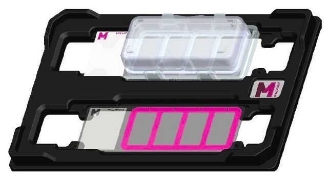 712 EZ Slide Microscope slide holder for 4 and 8 well units, holds two slides