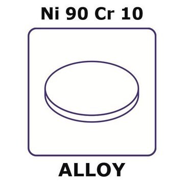 T1 - thermocouple alloy, Ni90Cr10 microfoil, 10mm disks, 1&#956;m thinness, permanent mylar 3.5&#956;m support