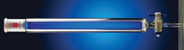 Synthware&#8482; chromatography column with PTFE stopcock and coarse fritted disc top joint: ST/NS 24/40, I.D. × L 26.0&#160;mm × 305&#160;mm