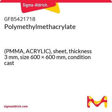 Polymethylmethacrylate (PMMA, ACRYLIC), sheet, thickness 3&#160;mm, size 600 × 600&#160;mm, condition cast