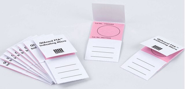 QIAcard&#8482; Indicating FTA&#8482; Cards micro, 1 sample area per card, pkg of 100 cards