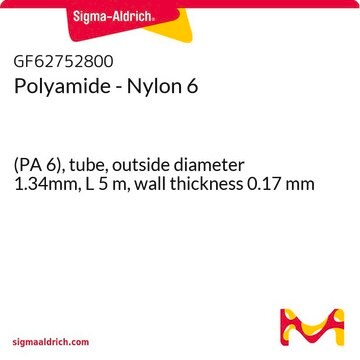 Polyamide - Nylon 6 (PA 6), tube, outside diameter 1.34mm, L 5&#160;m, wall thickness 0.17&#160;mm