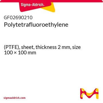 Polytetrafluoroethylene (PTFE), sheet, thickness 2&#160;mm, size 100 × 100&#160;mm