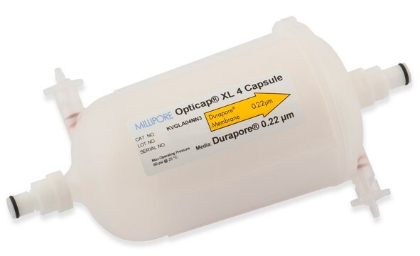 Opticap&#174; XLフィルター Produces bacteria- and particulate-free Type 2 pure water, for use with Milli-Q&#174; CLX