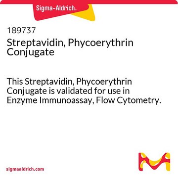 Streptavidin, Phycoerythrin Conjugate This Streptavidin, Phycoerythrin Conjugate is validated for use in Enzyme Immunoassay, Flow Cytometry.