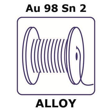 Gold-tin alloy, Au98Sn2 0.2m wire, 0.5mm diameter