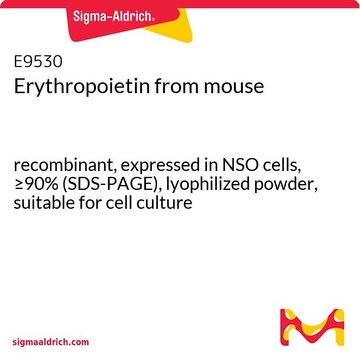 エリスロポエチン マウス由来 recombinant, expressed in NSO cells, &#8805;90% (SDS-PAGE), lyophilized powder, suitable for cell culture