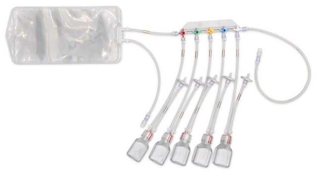 NovaSeptum&#174; SURe Bottle Sampling Unit Manifold (5-valve) with Inlet C-Flex&#174; Tubing, sterile; &#947;-irradiated, volume 60&#160;mL