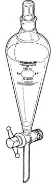 PYREXPLUS&#174; Squibb separatory funnel, Pyrex&#174; tapered stopper, PTFE stopcock funnel capacity 500&#160;mL