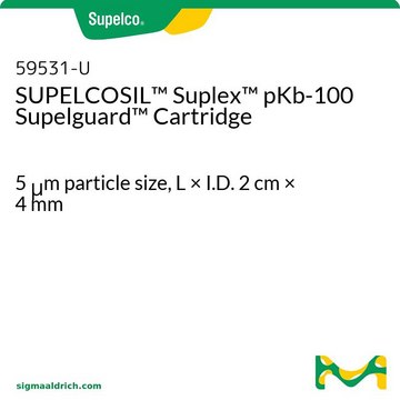 Cartucho SUPELCOSIL&#8482; Suplex pKb-100 Supelguard 5&#160;&#956;m particle size, L × I.D. 2&#160;cm × 4&#160;mm, pkg of 1&#160;kit