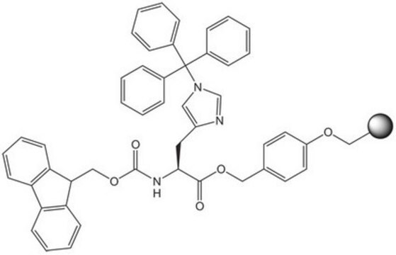 Fmoc-His(Trt)-Wang resin (100-200 mesh) Novabiochem&#174;