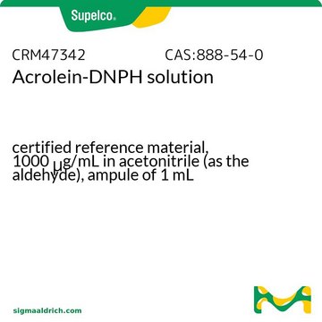 Acrolein 2,4-dinitrophenylhydrazone solution certified reference material, 1000&#160;&#956;g/mL in acetonitrile (as the aldehyde), ampule of 1&#160;mL