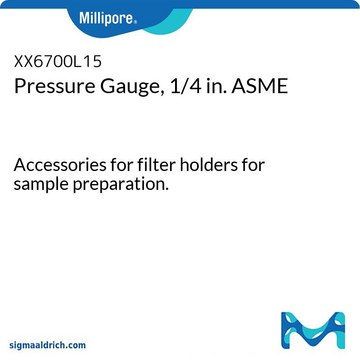 Manomètre ASME, NPTM&nbsp;1/4" Accessories for filter holders for sample preparation.